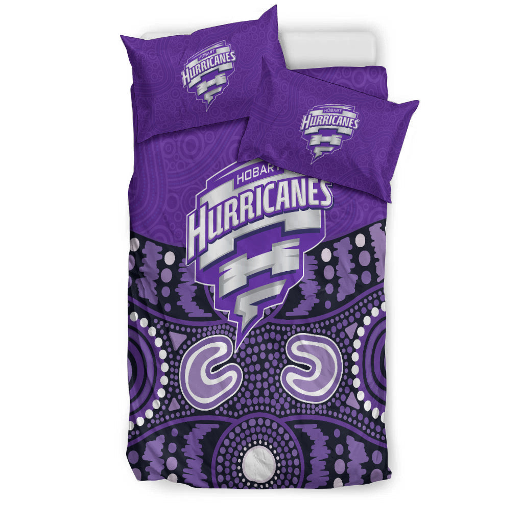 Hobart Hurricanes Bedding Set - Aboriginal Style Of Dot - - Vibe Hoodie Shop