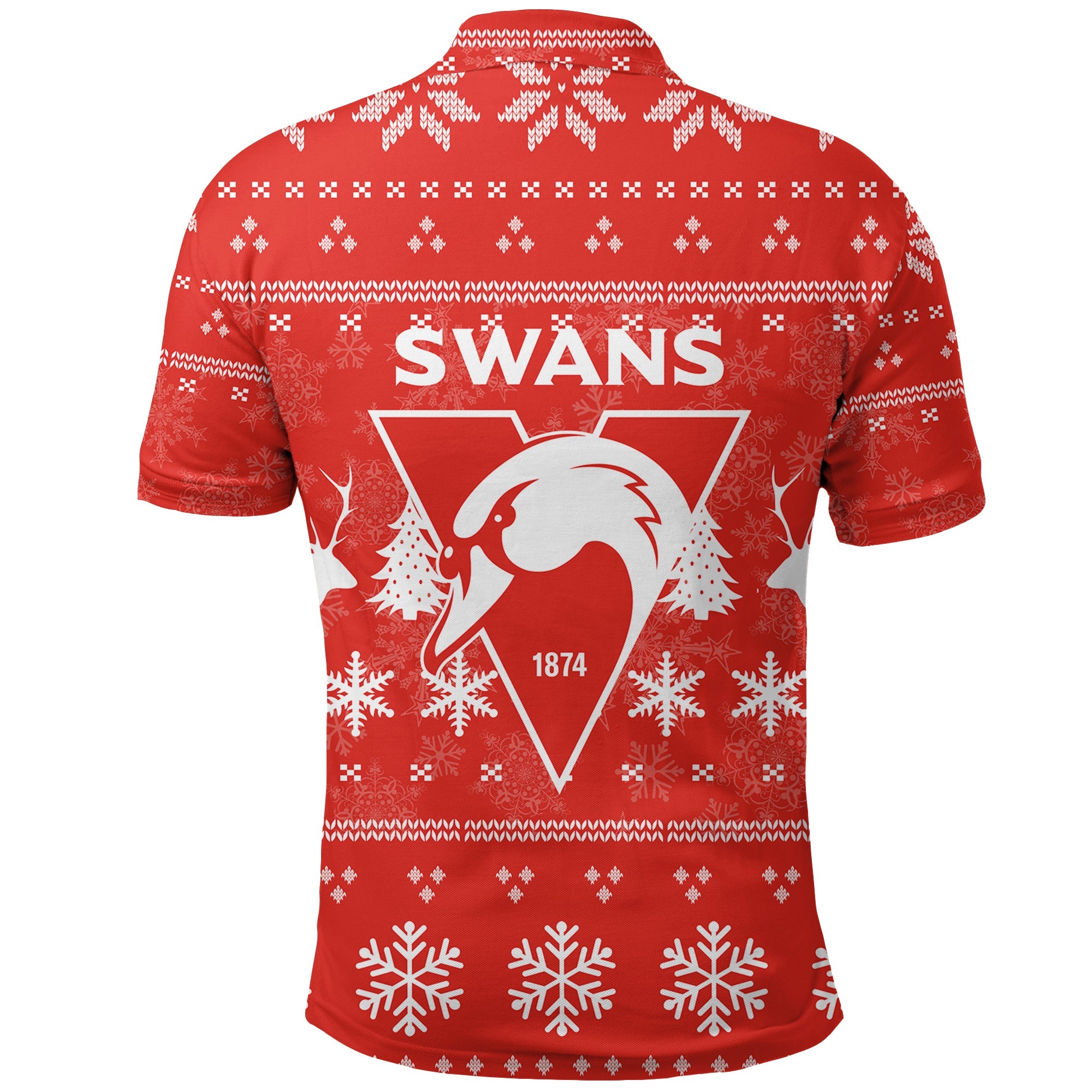 Sydney Swans Polo Shirt - Christmas Ugly Style - - Vibe Hoodie Shop