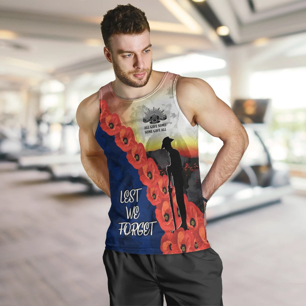 ANZAC Lest We Forget Men's Tank Top - All Gave Some, Some Gave All - - Vibe Hoodie Shop