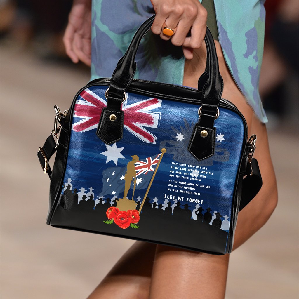 ANZAC Shoulder Handbag - Always Remember Australian ANZAC Day - Vibe Hoodie Shop