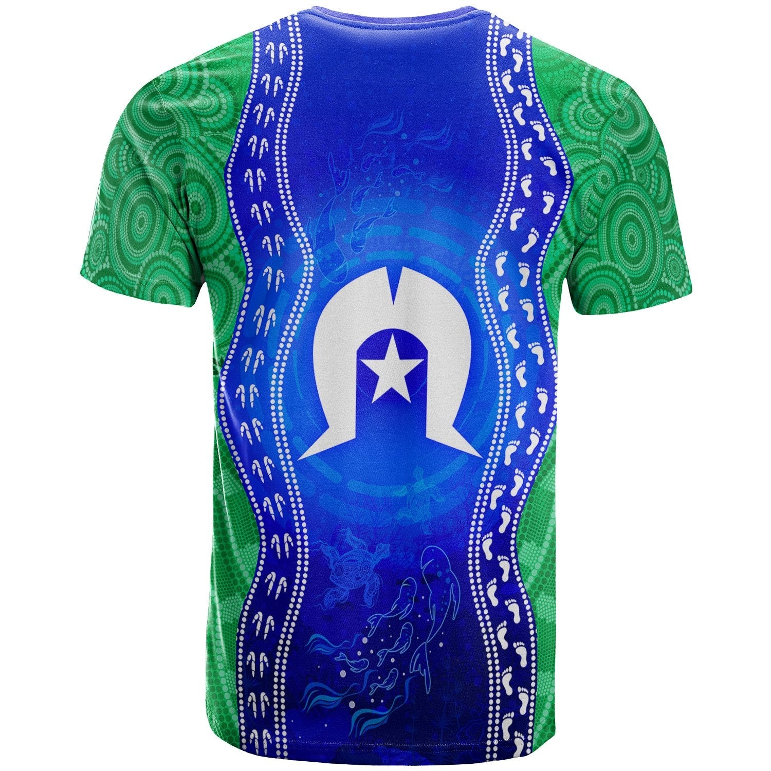 Torres Strait Islanders T shirt - Torres Symbol With Aboriginal Patterns - Vibe Hoodie Shop