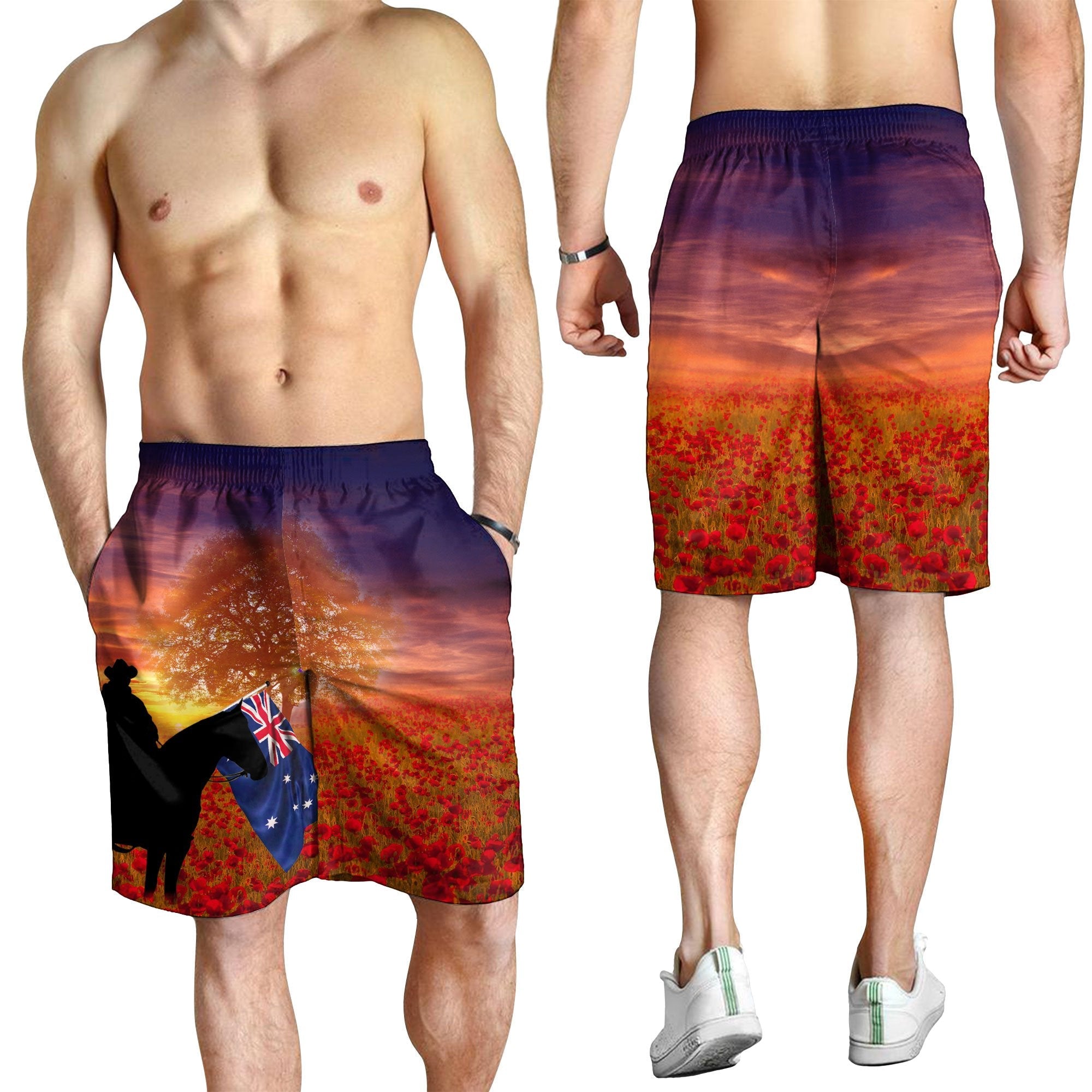 ANZAC Day 2021 Men's Shorts - Lest We Forget - Vibe Hoodie Shop