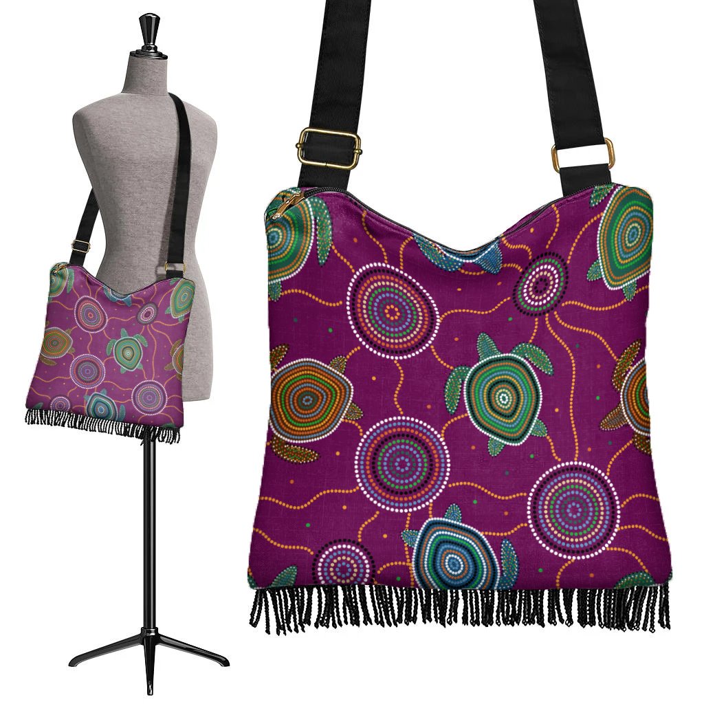 boho-handbag-aboriginal-turtle-purple-australia-dot-patterns