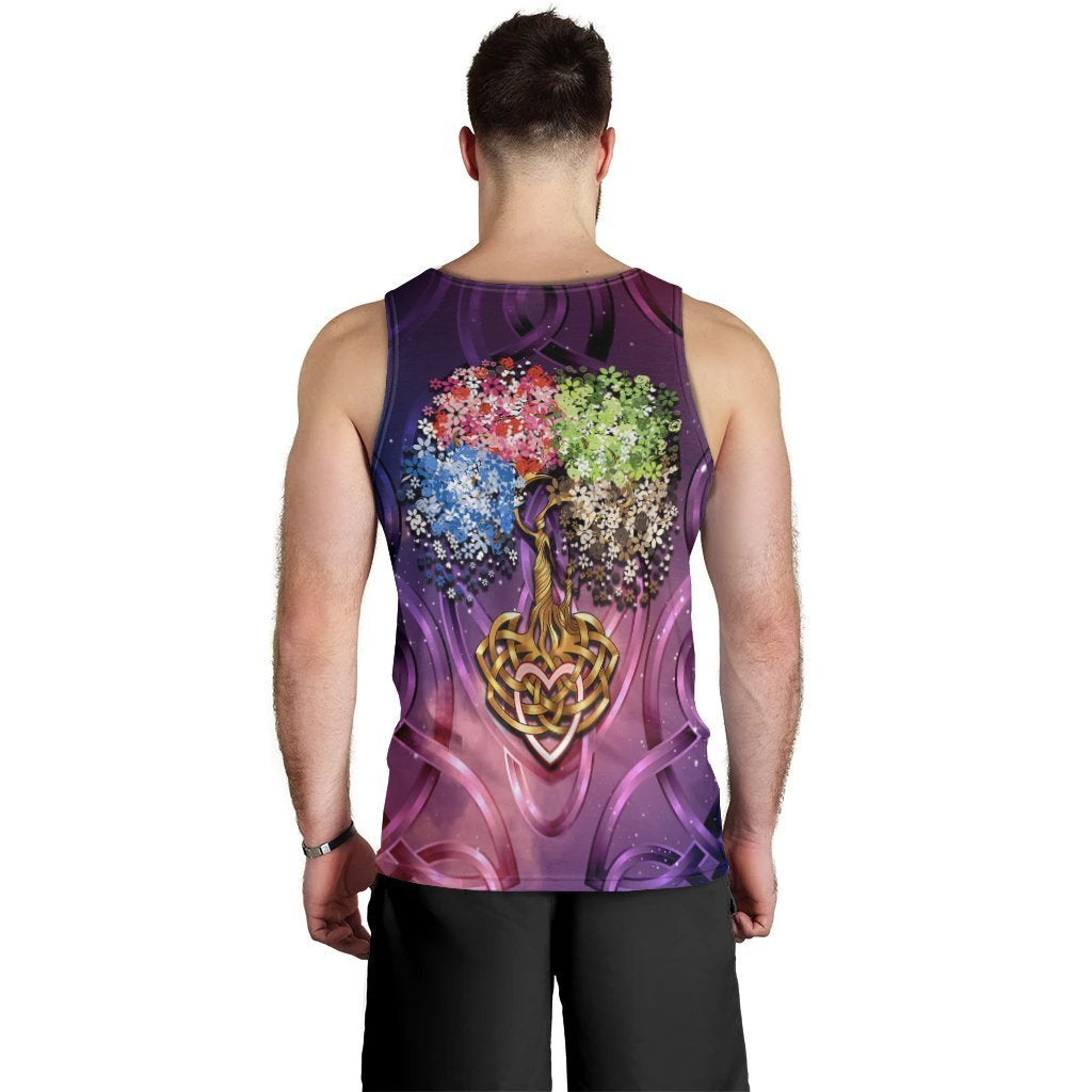 Celtic Mother's Day Men's Tank Top - Mother With Child - Vibe Hoodie Shop
