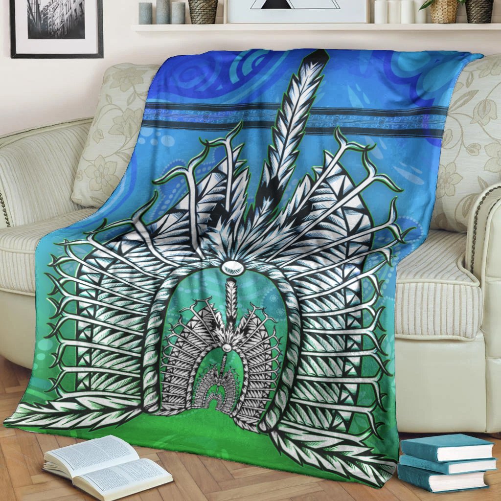 Blanket - Turtle Background With Dhari Mask - Vibe Hoodie Shop