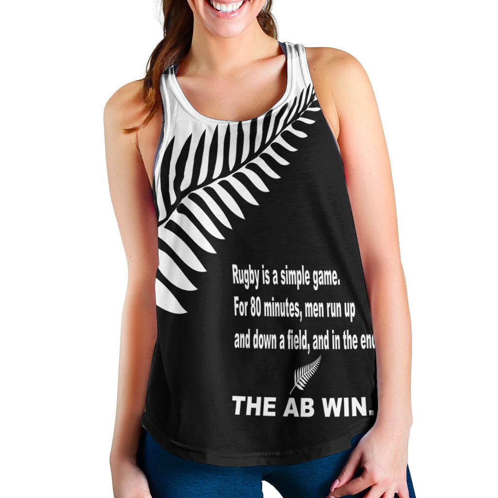 New Zealand Rugby Women's Racerback Tank - The AB Win - LT20 - Vibe Hoodie Shop
