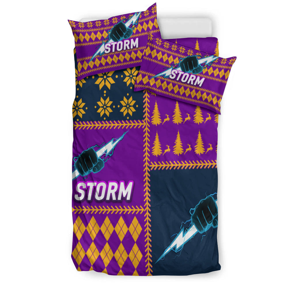 Storm Rugby Christmas 2022 Style Bedding Set - - Vibe Hoodie Shop