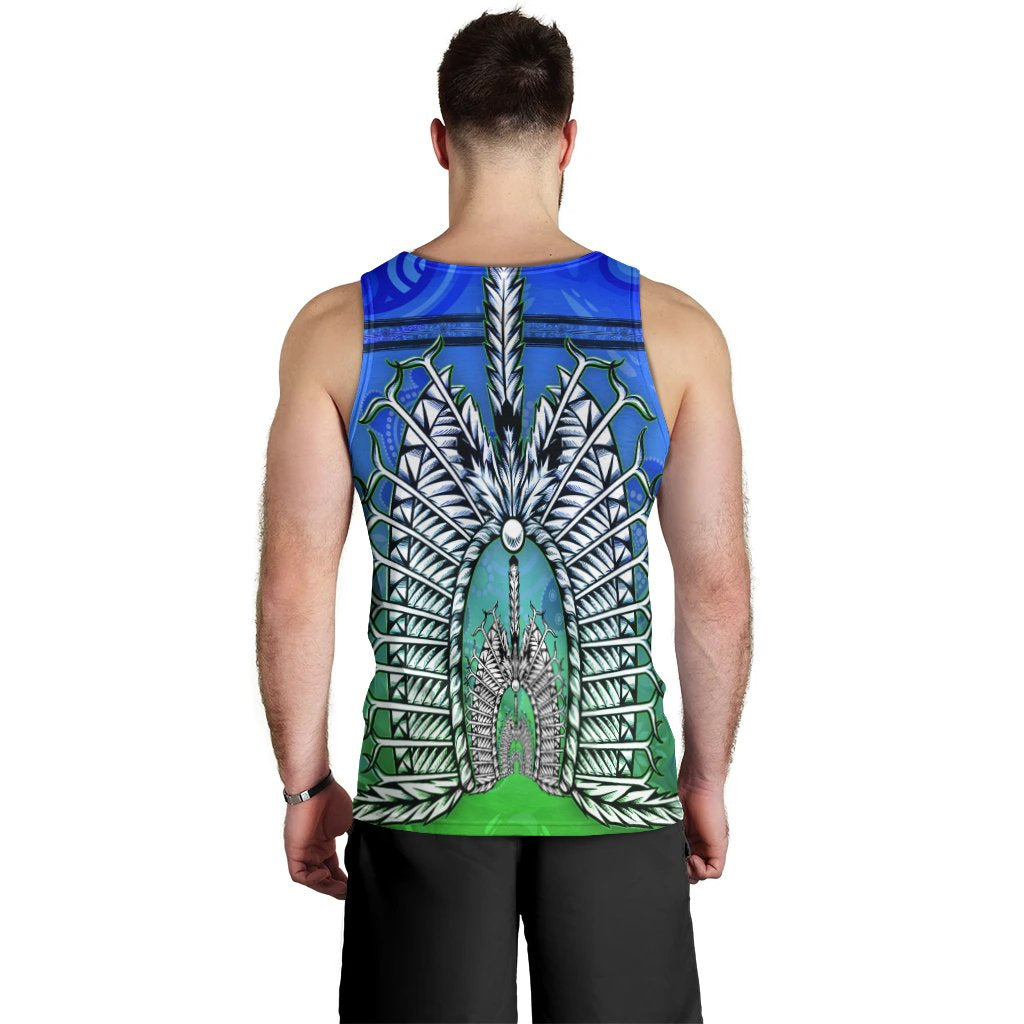 Men Tank Top - Turtle Background With Dhari Mask - Vibe Hoodie Shop