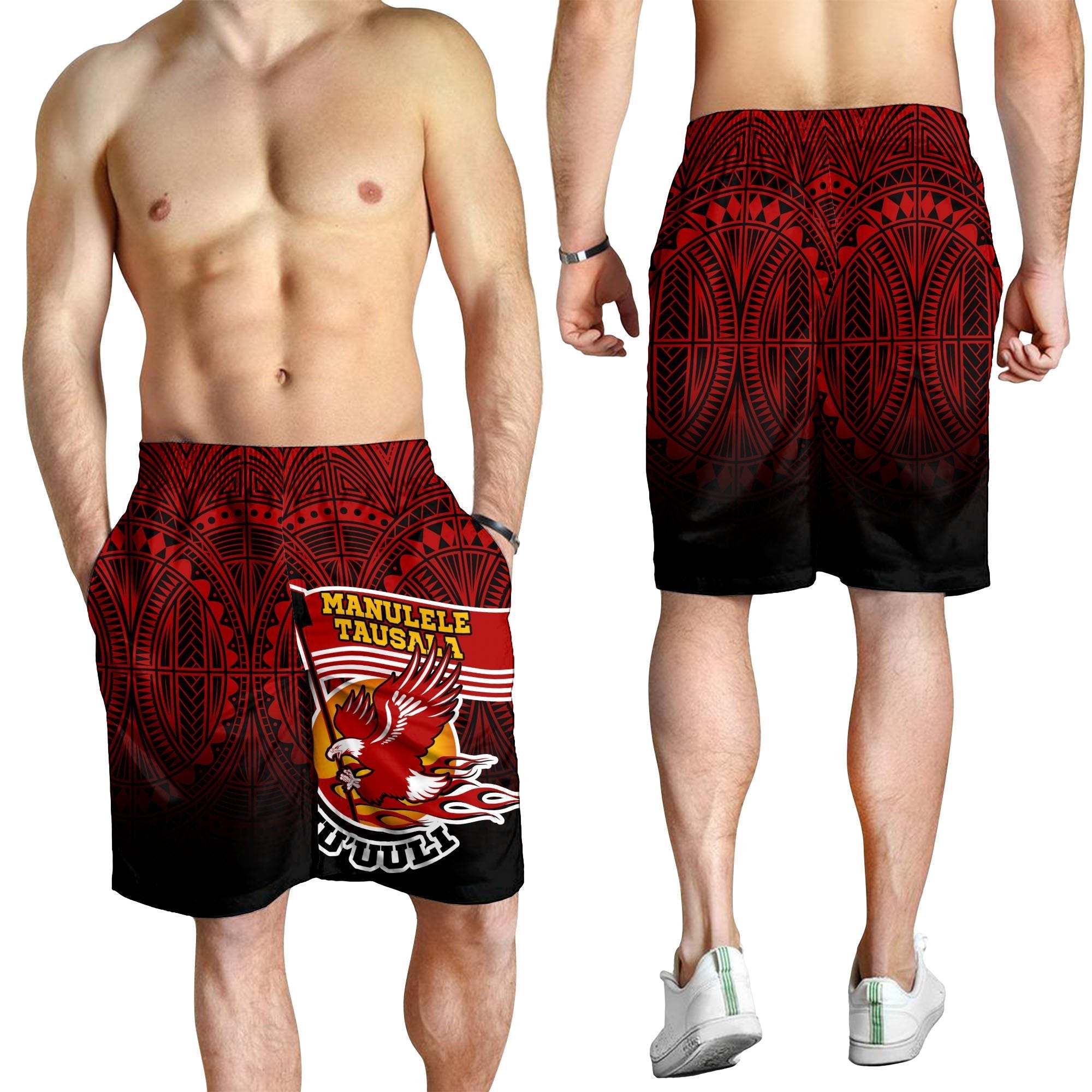 American Samoa Men's Shorts - Manulele Tausala Nuuuli (Ver 2) - Vibe Hoodie Shop