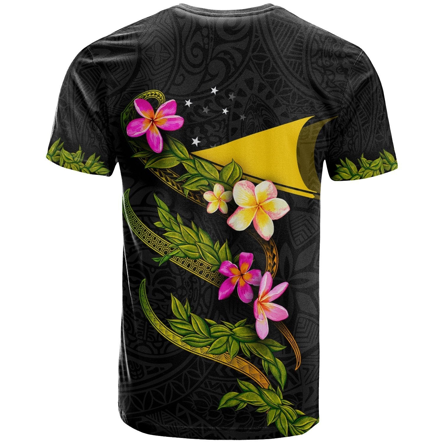 Tokelau Polynesian Custom Personalised T shirt - Plumeria Tribal - Vibe Hoodie Shop