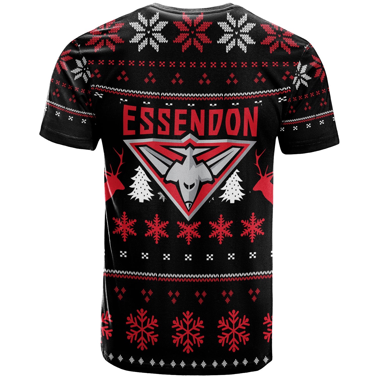 Essendon T shirt - Christmas Ugly Style - - Vibe Hoodie Shop