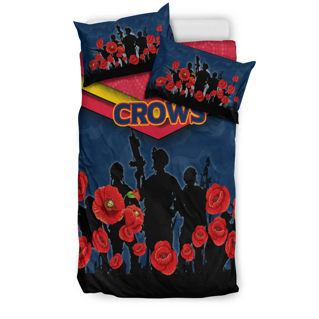Adelaide Crows ANZAC Day Bedding Set - Indigenous Art - - Vibe Hoodie Shop