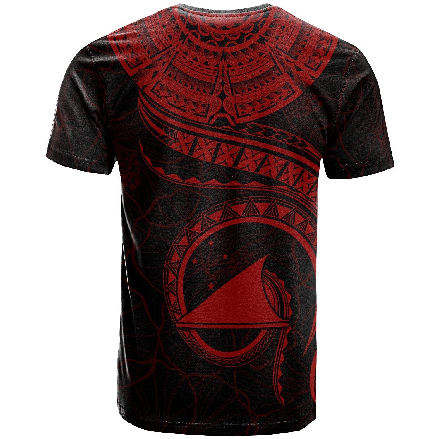 Tokelau Polynesian Personalised T shirt - Tokelau Waves (Red) - Vibe Hoodie Shop