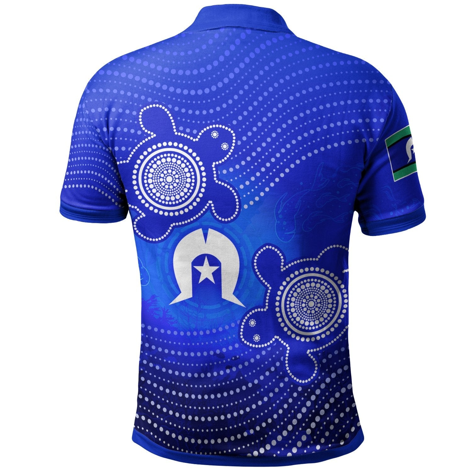 Custom Torres Strait Islanders Polo Shirt - Torres Symbol With Indigenous Turtle - Vibe Hoodie Shop