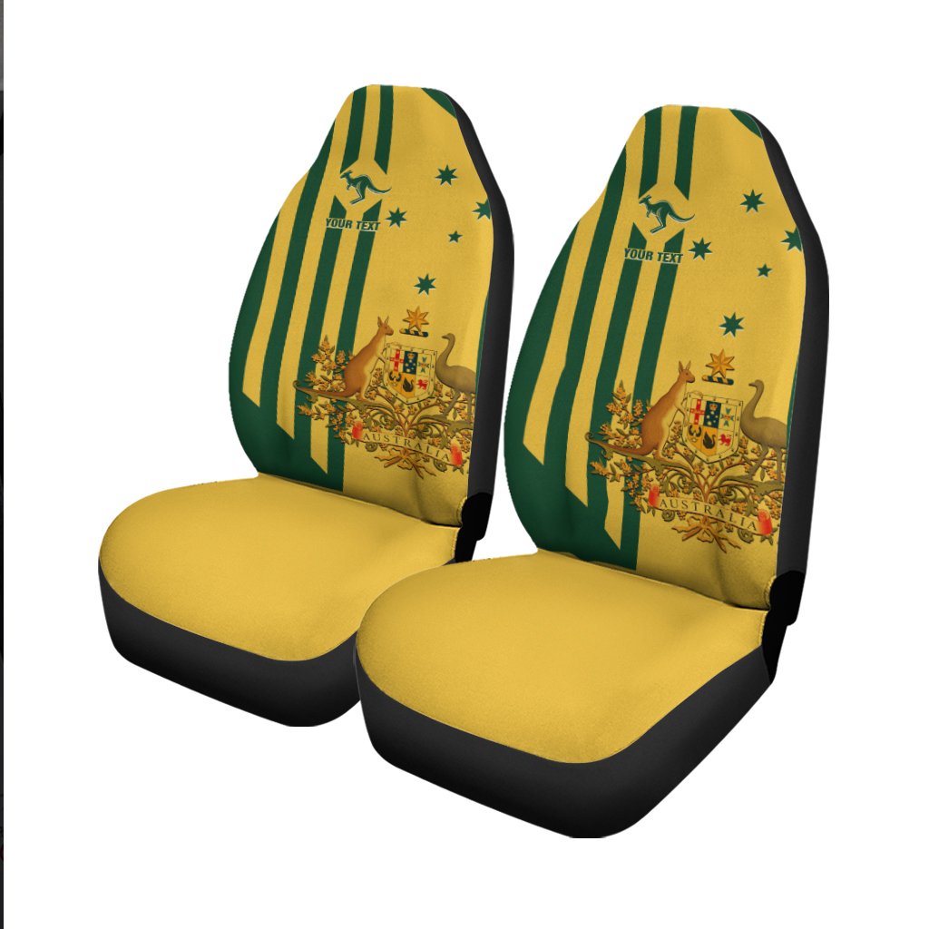 Custom Car Seat Covers - Australia Kangaroo Sign National Color - Vibe Hoodie Shop