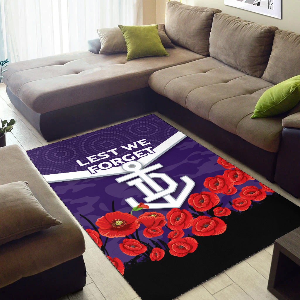 Dockers ANZAC Day Area Rug - Indigenous Art - - Vibe Hoodie Shop