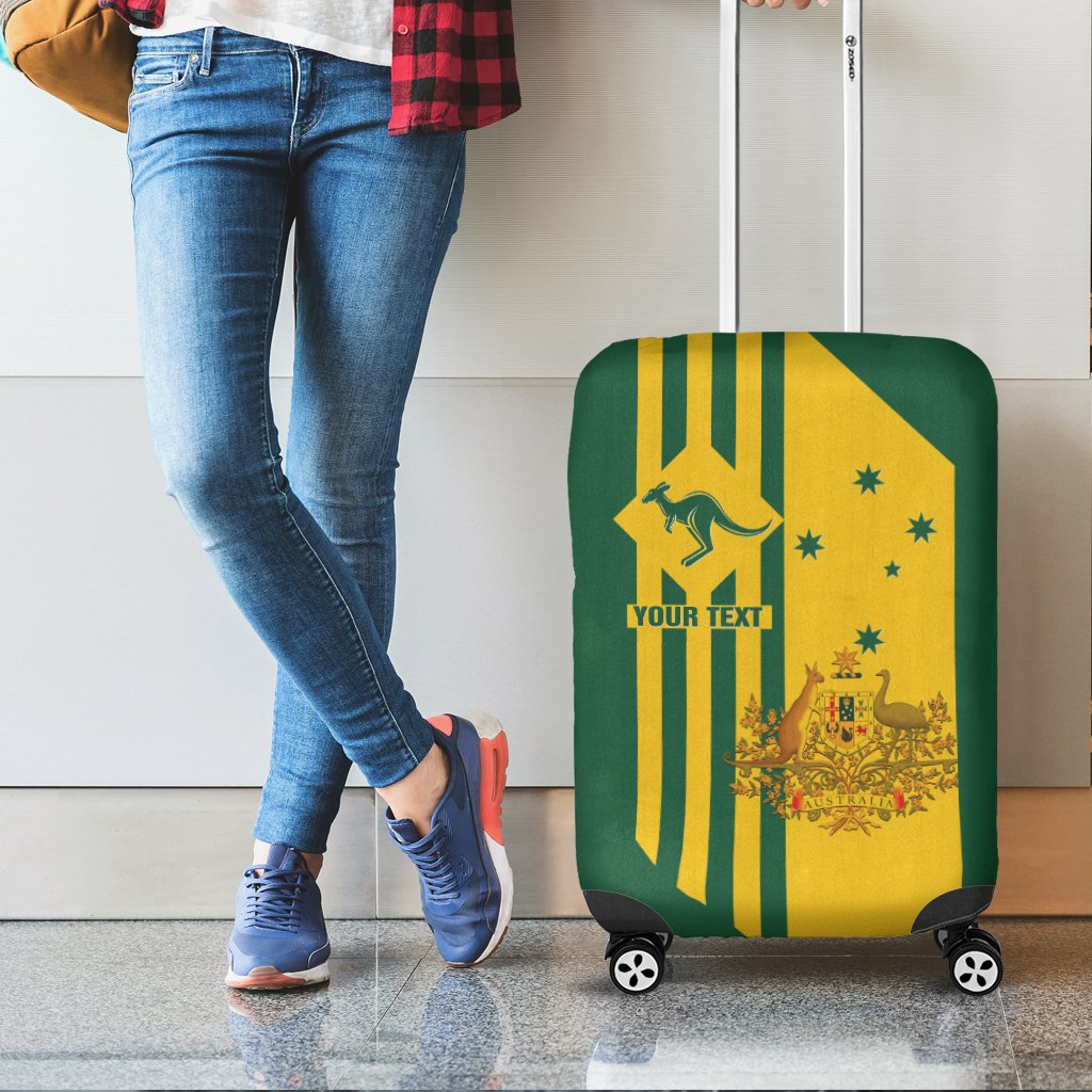 Custom Luggage Covers - Australia Kangaroo Sign National Color - Vibe Hoodie Shop