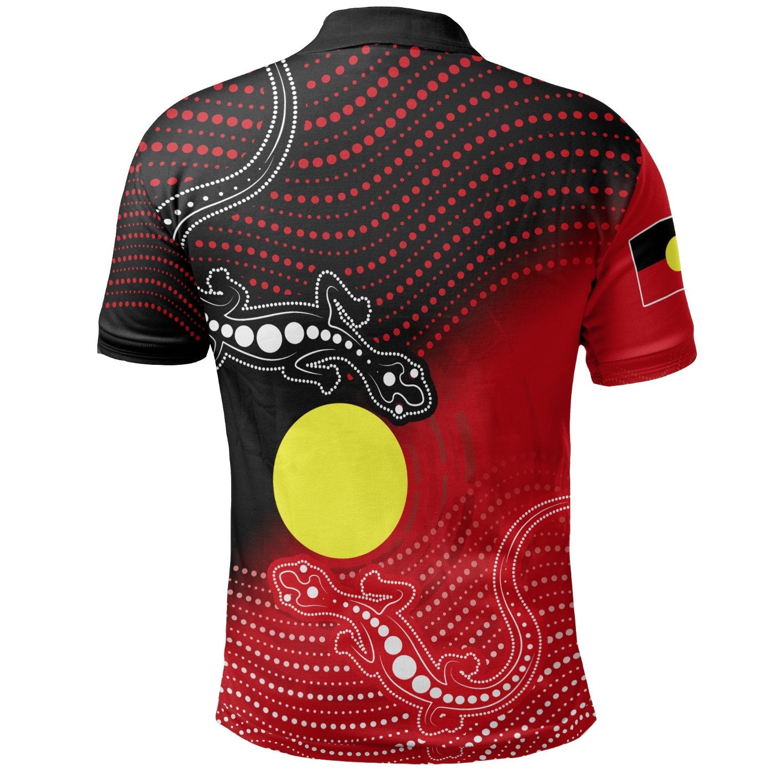 Custom Aboriginal Polo Shirts - Two Indigenous Lizard - Vibe Hoodie Shop