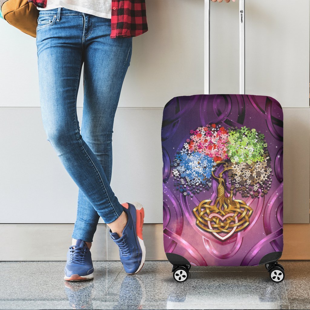 Celtic Mother's Day Luggage Covers - Mother With Child - Vibe Hoodie Shop