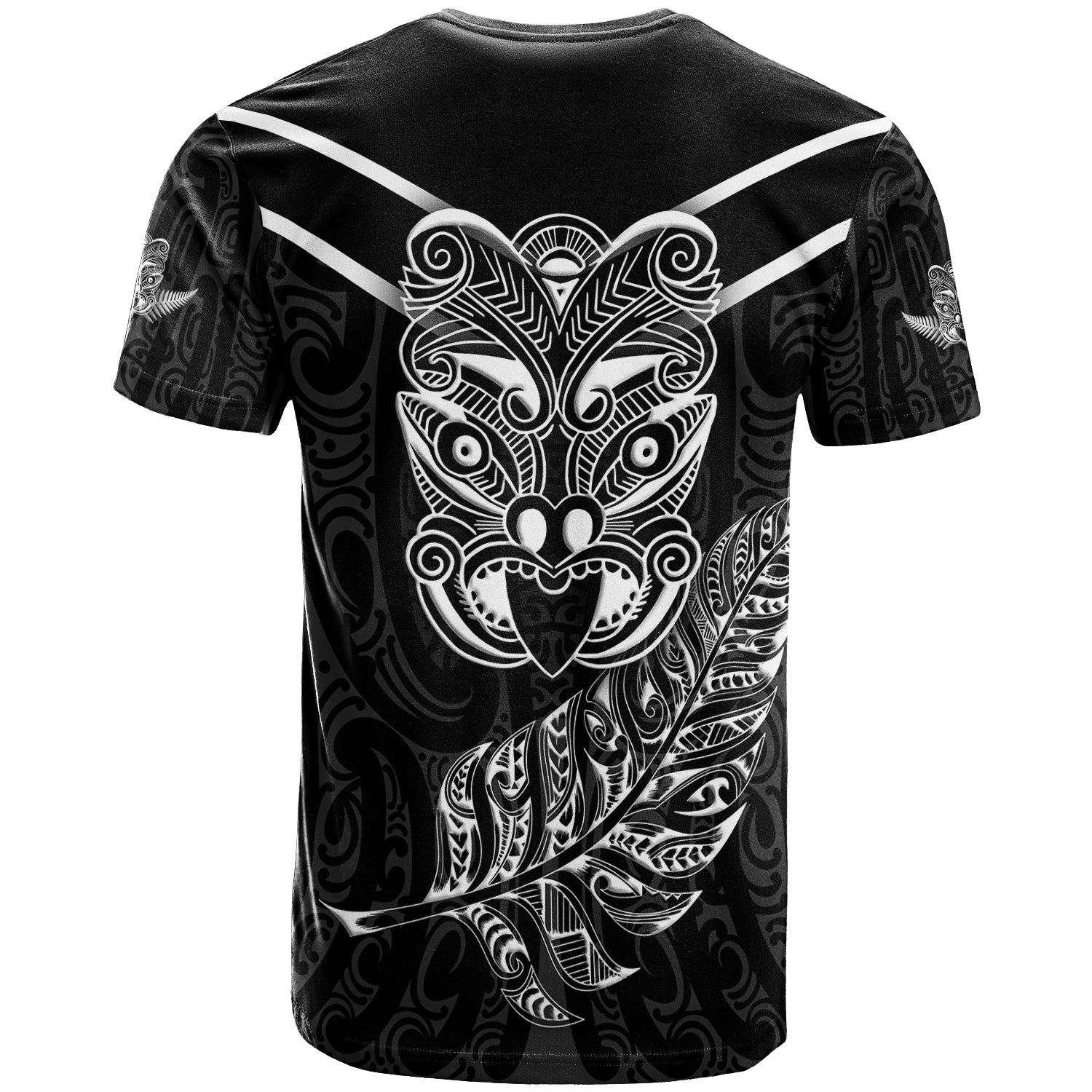 New Zealand Maori Haka T shirt - Silver Fern - - Vibe Hoodie Shop