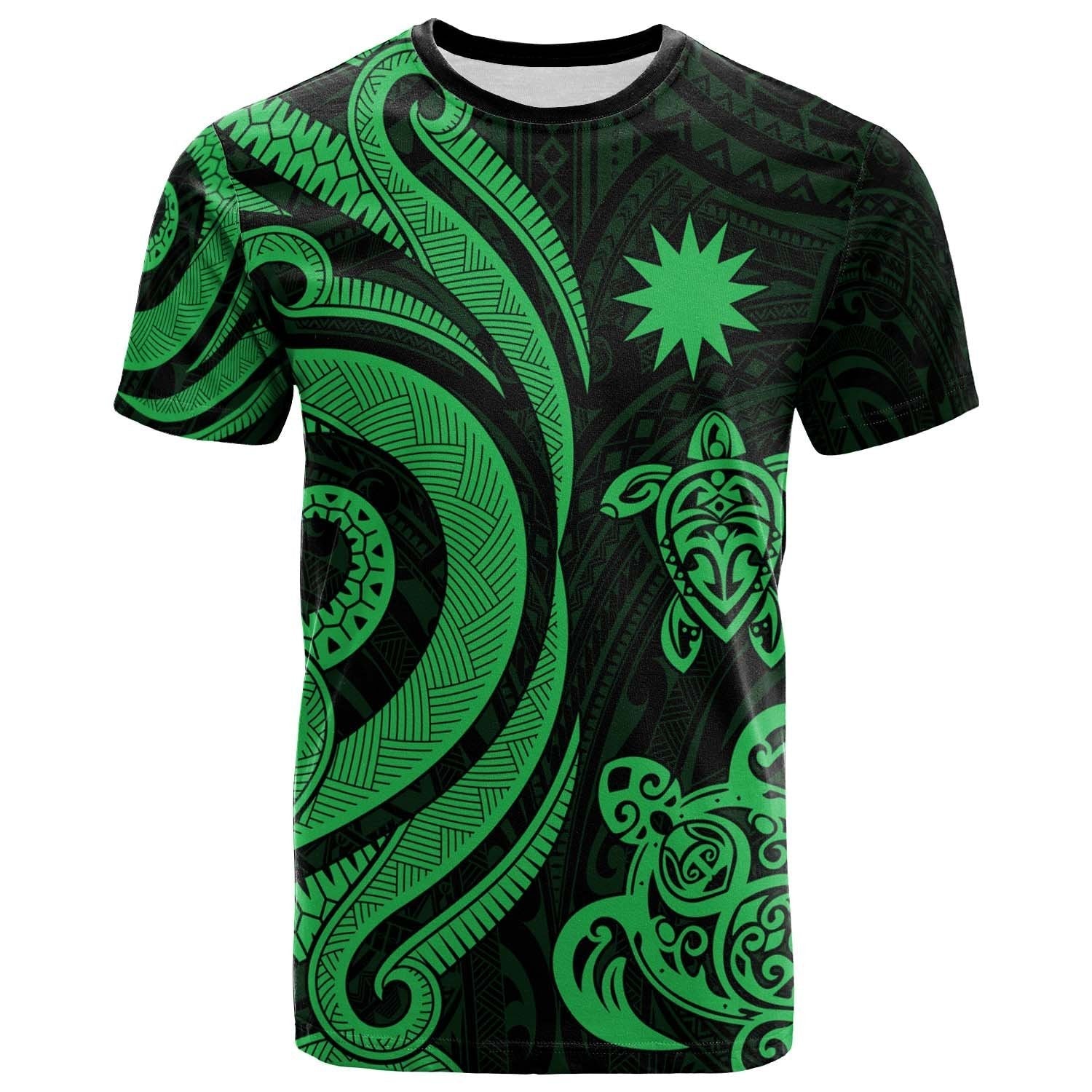 Nauru T shirt - Green Tentacle Turtle - Vibe Hoodie Shop