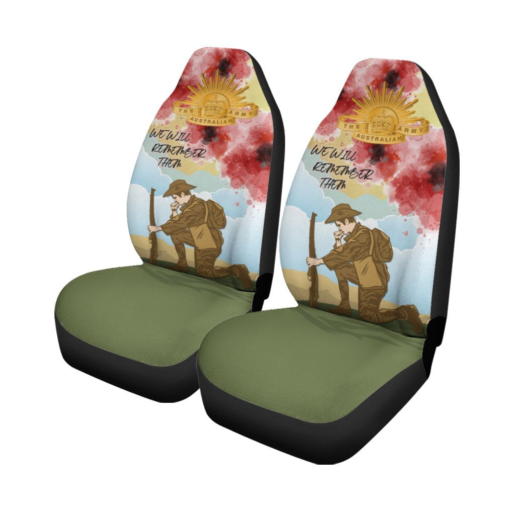 ANZAC Day Car Seat Covers - We Will Remember Them - Vibe Hoodie Shop