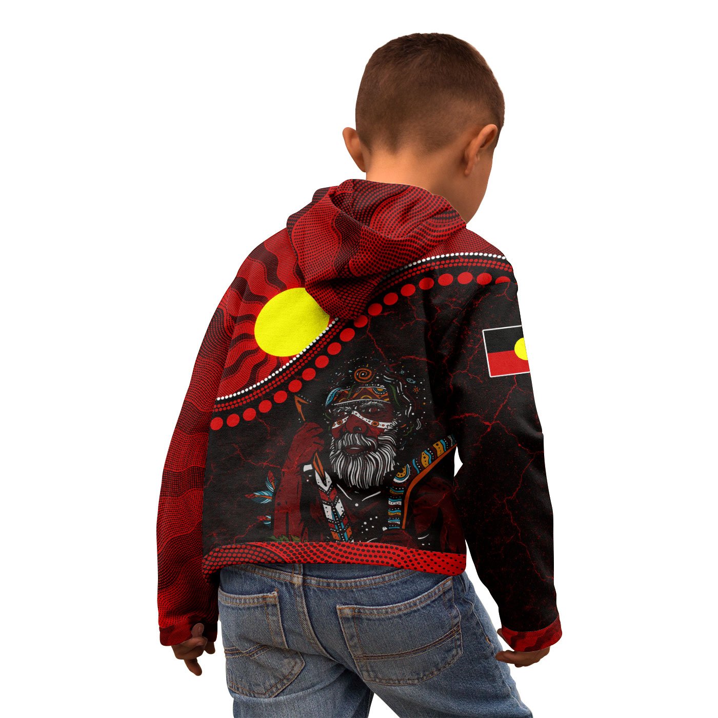 Custom Aboriginal Zip - Up Hoodie - Indigenous People And Sun - Vibe Hoodie Shop