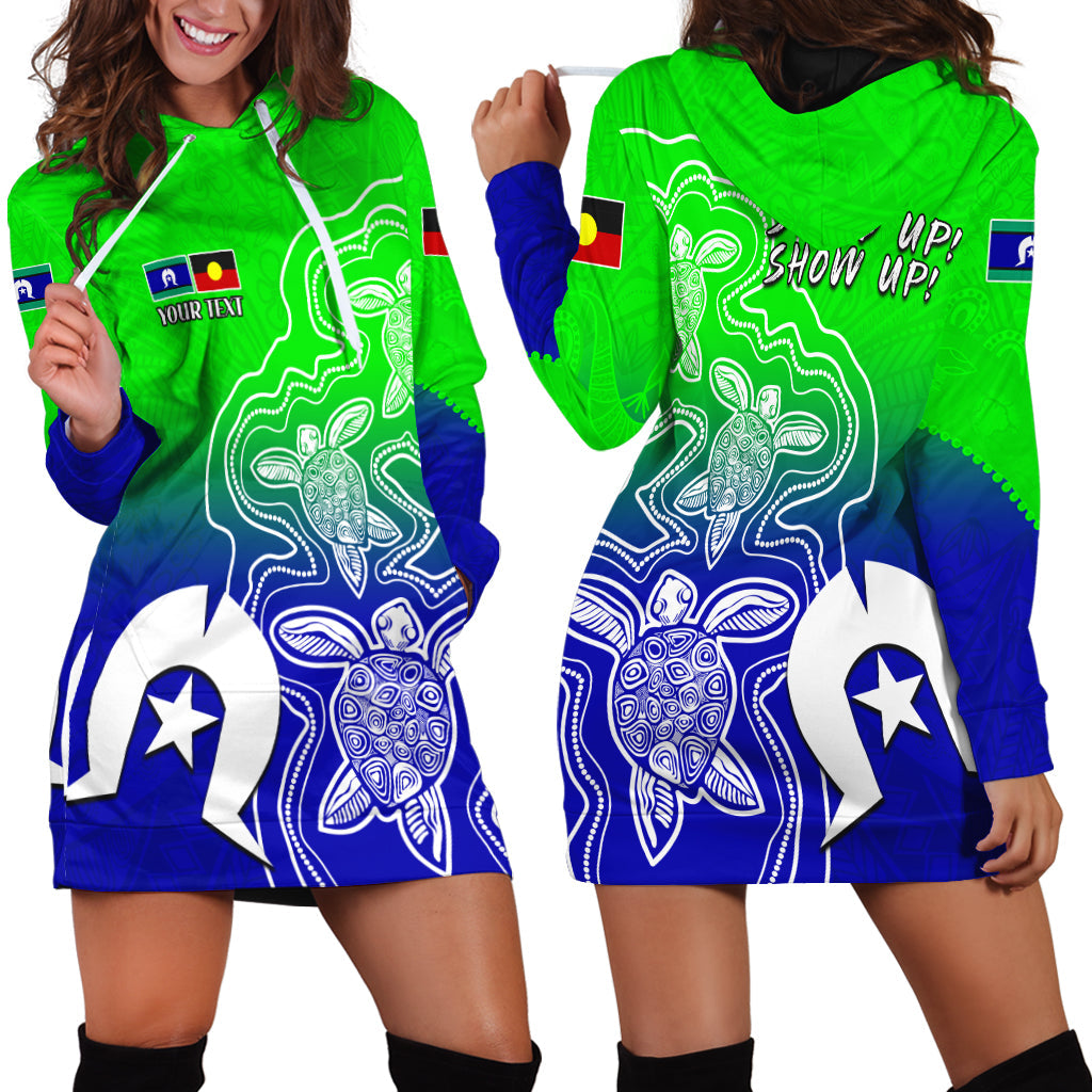 (Custom Personalised) NAIDOC Week 2022 Hoodie Dress Torres Strait Islanders with Aboriginal Turtles - Vibe Hoodie Shop