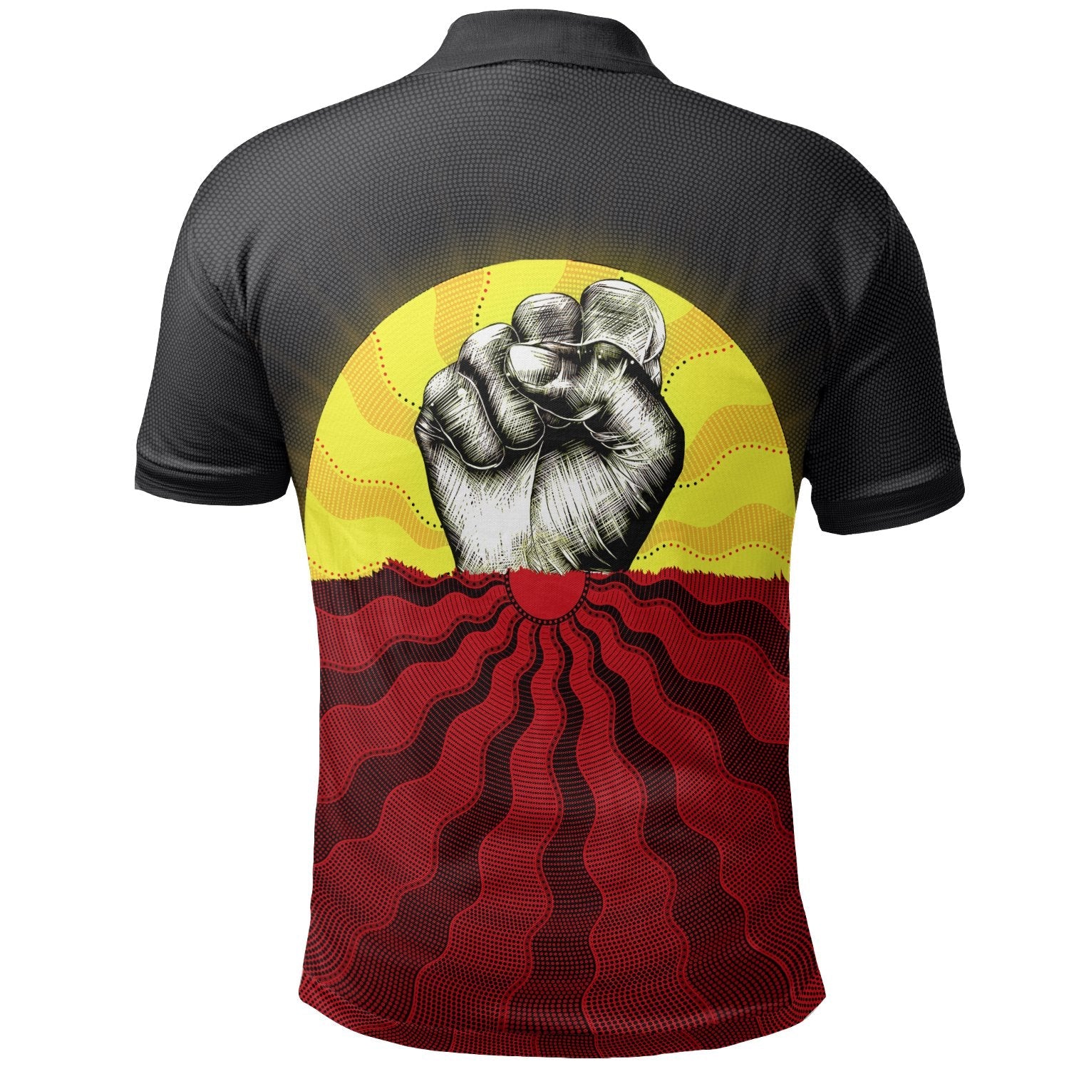 Custom Aboriginal Polo Shirts, Black Lives Matter Sun Dot Painting - Vibe Hoodie Shop