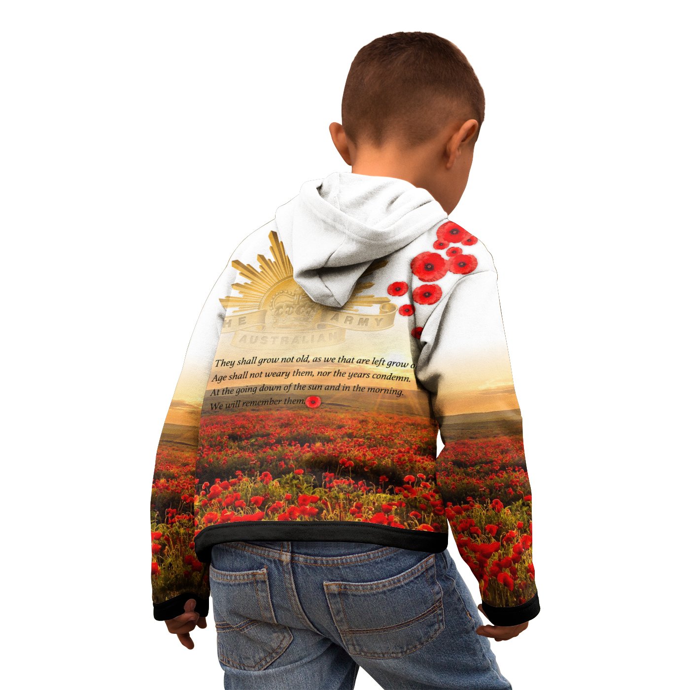 ANZAC Day 2021 Hoodie Kid - We Will Remember Them - Vibe Hoodie Shop