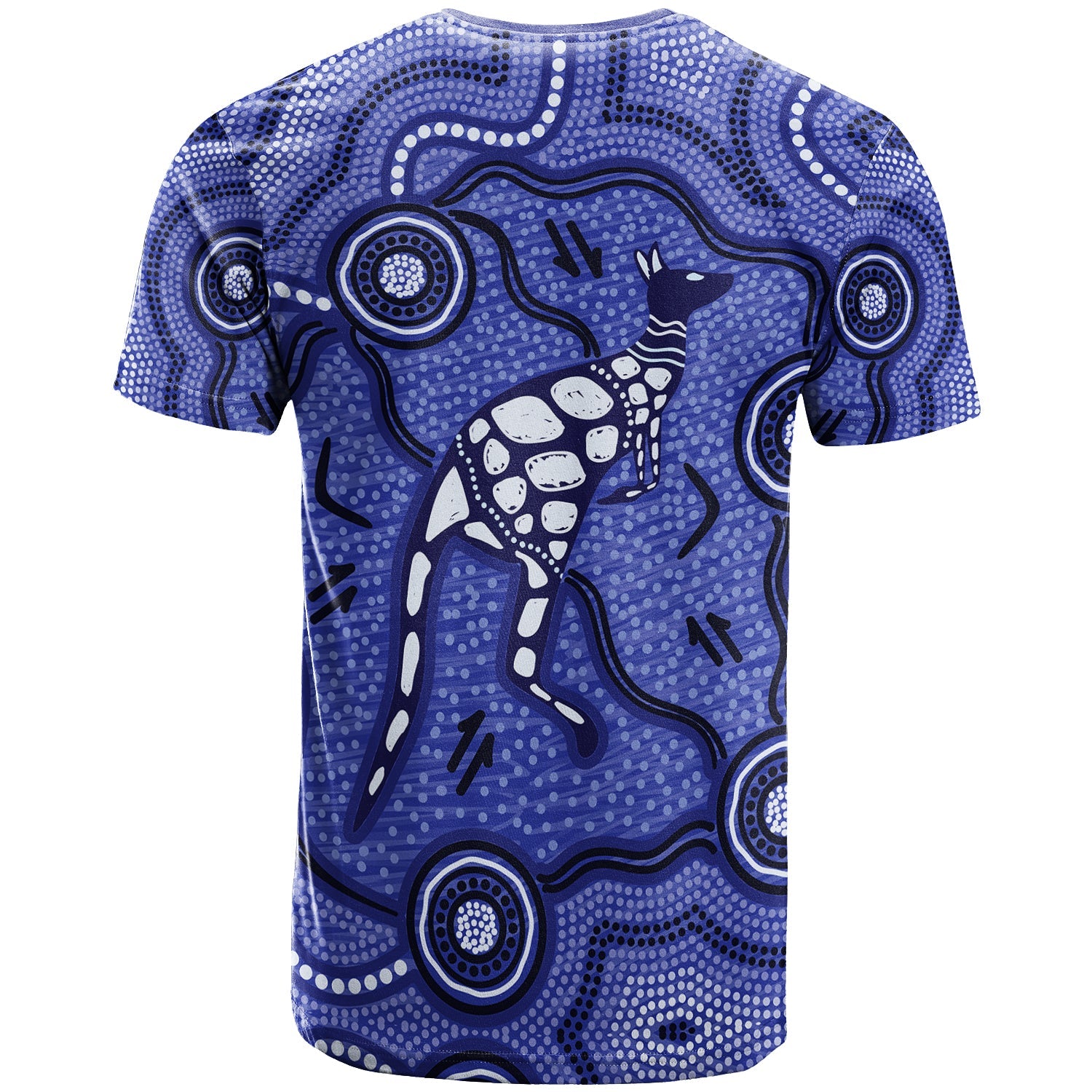 Aboriginal Kangaroo Painting Purple T shirt - - Vibe Hoodie Shop