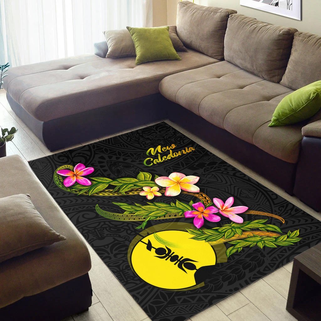 New Caledonia Polynesian Area Rug - Plumeria Tribal - Vibe Hoodie Shop
