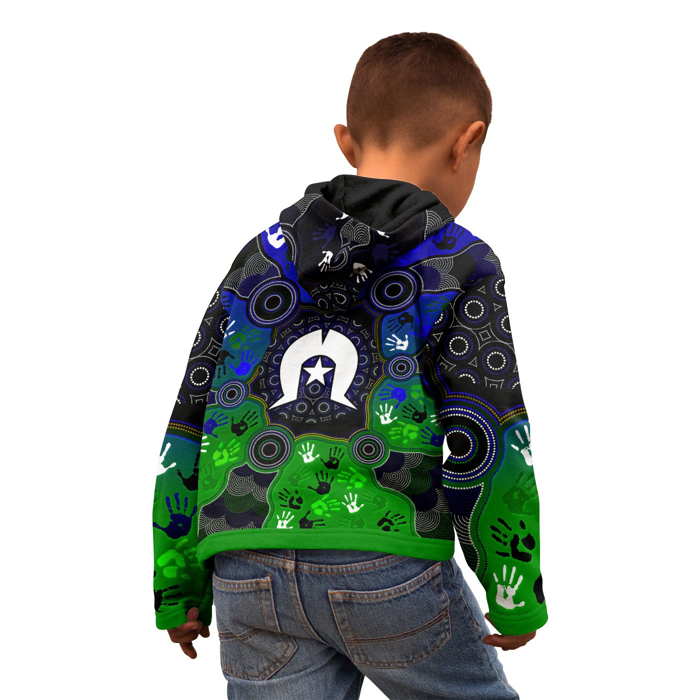 Aboriginal Kid Zip - Up Hoodie - Torres Strait Symbol With Indigenous Patterns - Vibe Hoodie Shop