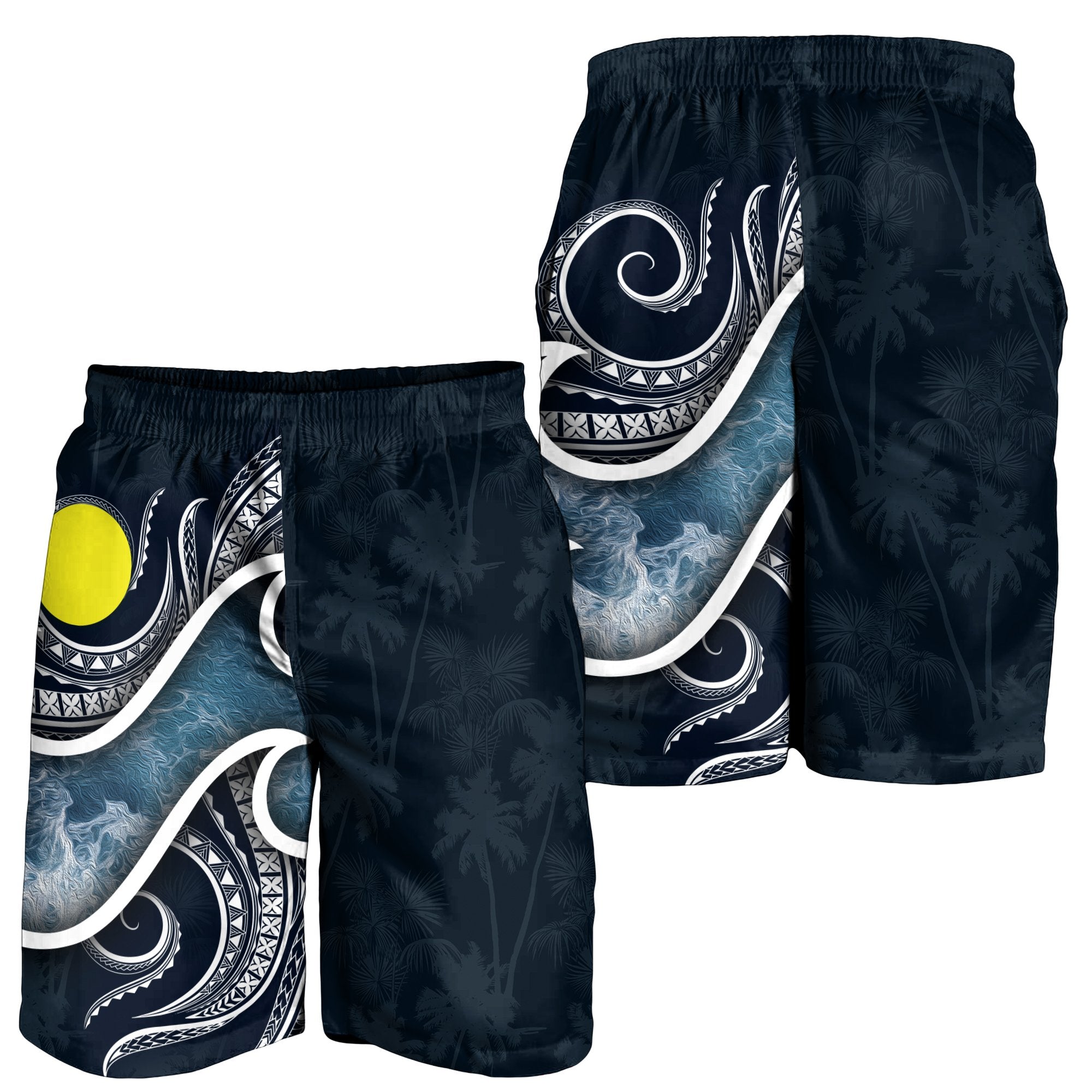 Palau Polynesian Men's Shorts - Ocean Style - Vibe Hoodie Shop