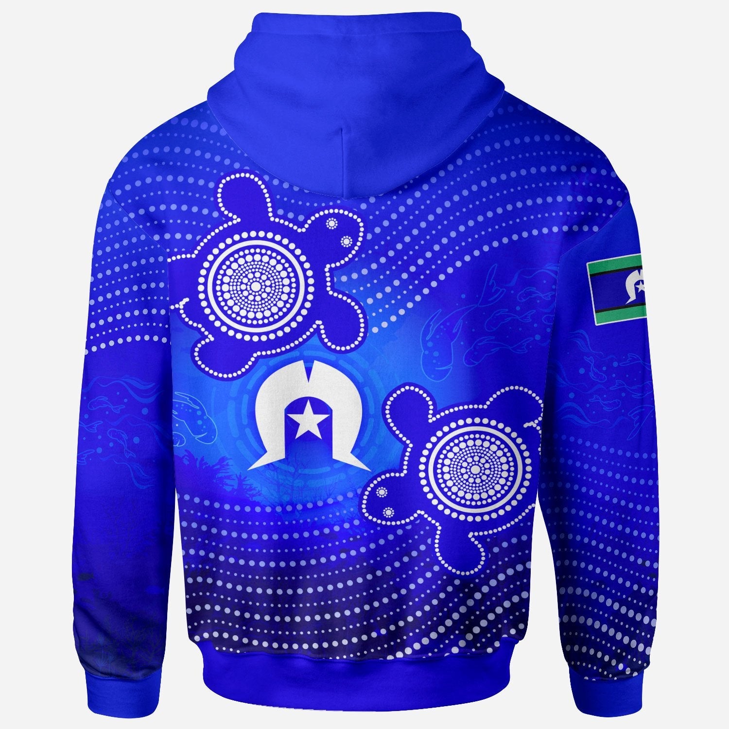 Torres Strait Islanders Zip - Up Hoodie - Torres Symbol With Aboriginal Turtle - Vibe Hoodie Shop