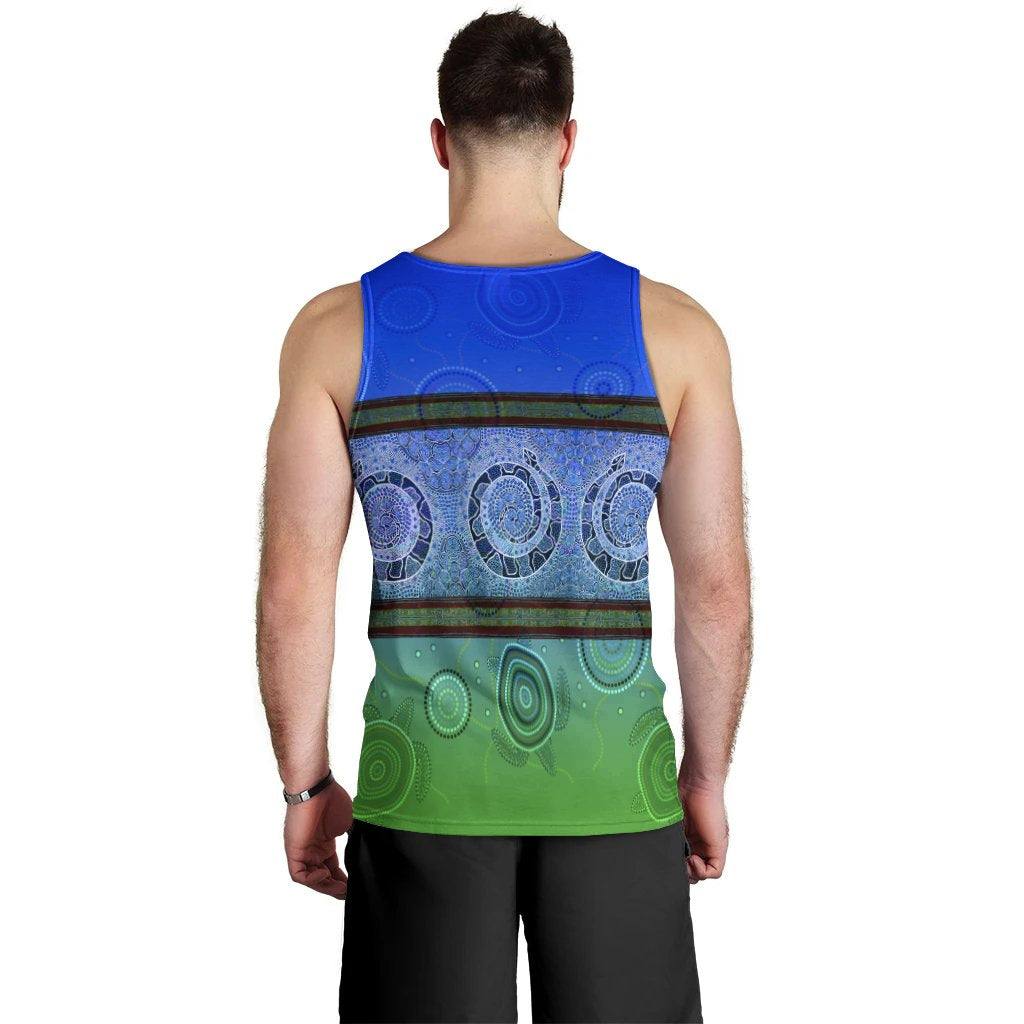 Men Tank Top - Turtle With Dhari Mask Snake Patterns - Vibe Hoodie Shop