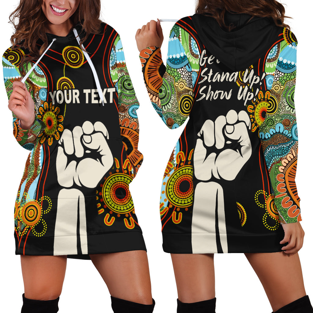 (Custom Personalised) NAIDOC 2022 Hoodie Dress Proud History of Getting Up Standing Up and Showing Up - Vibe Hoodie Shop