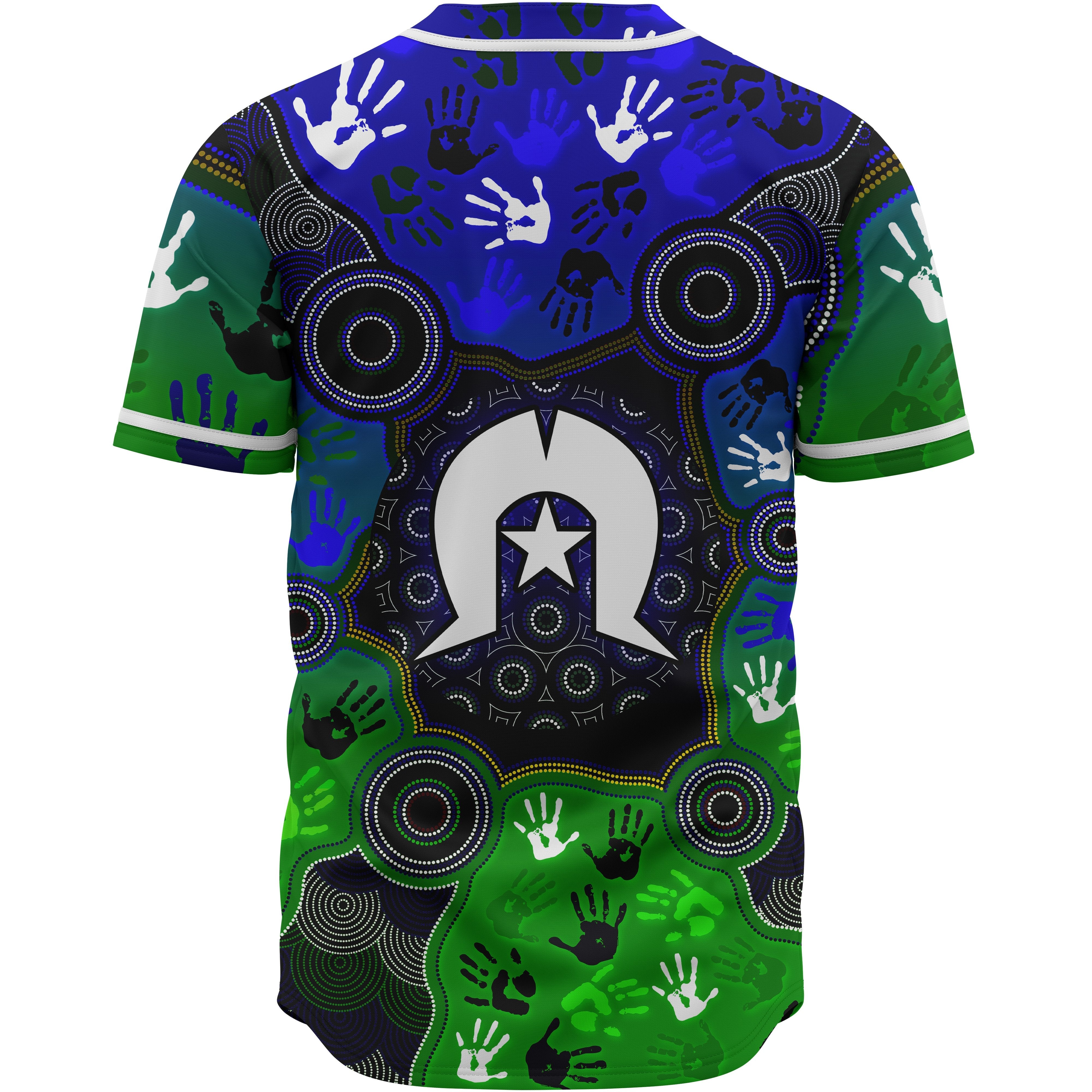 Aboriginal Baseball Shirt - Torres Strait Symbol With Indigenous Patterns - Vibe Hoodie Shop