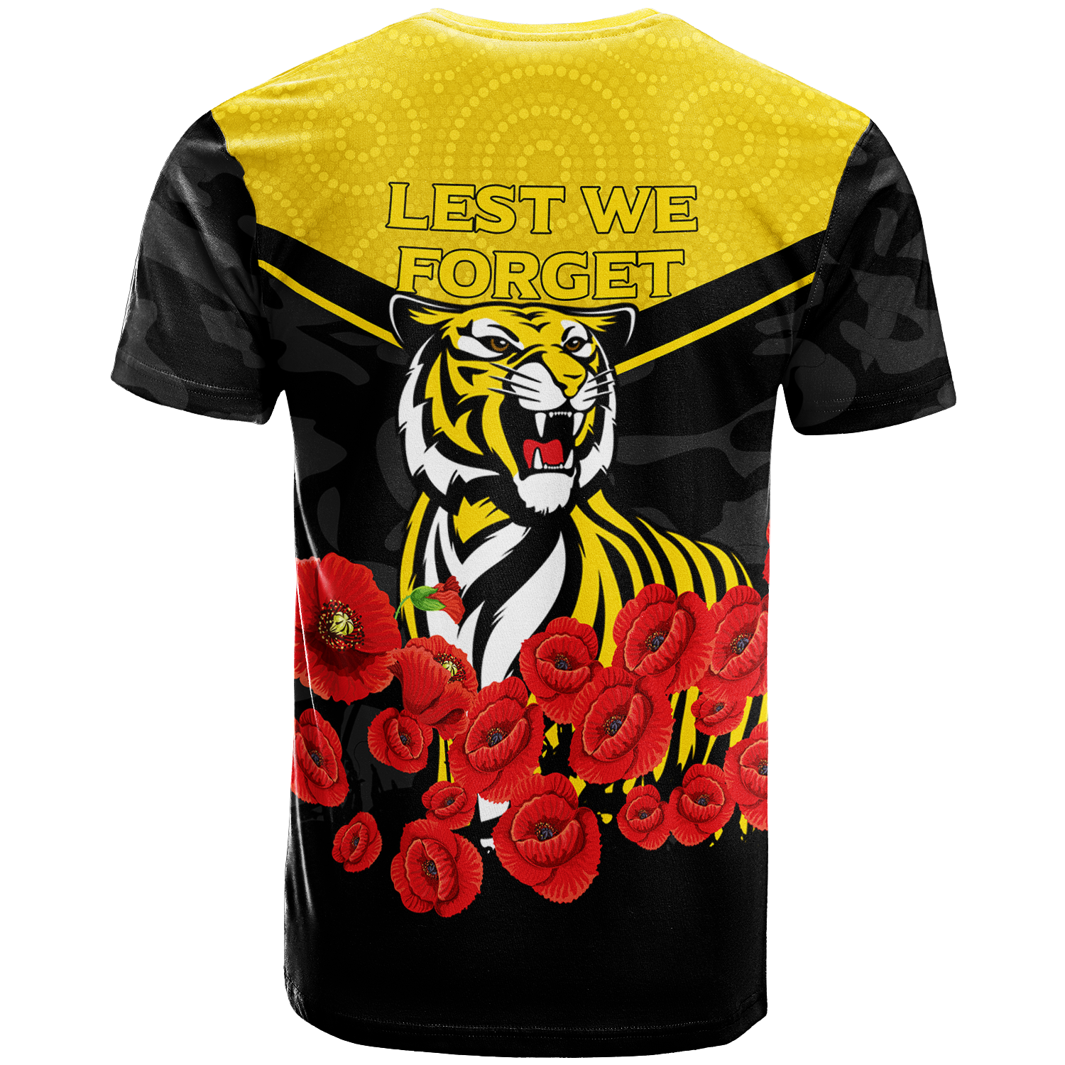 Richmond ANZAC Day Indigenous Art T shirt - - Vibe Hoodie Shop