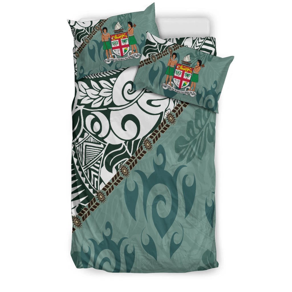 Fiji Bedding Set - Leaves And Turtles - Vibe Hoodie Shop