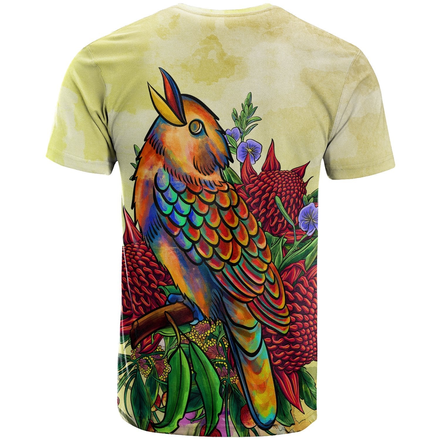 T shirts - Australia Kookaburra With Waratah - Vibe Hoodie Shop