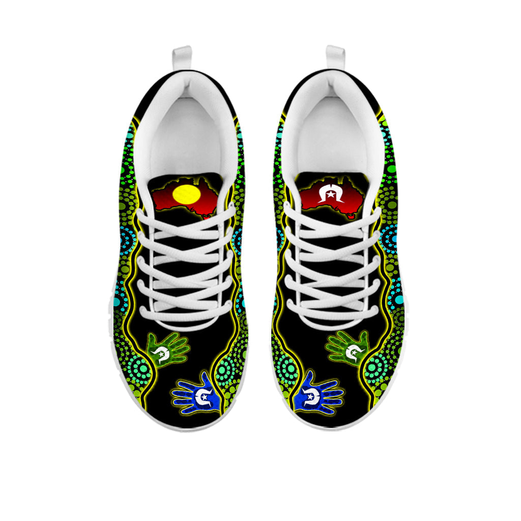 NAIDOC Heal Country Sneakers Map Australia - Vibe Hoodie Shop