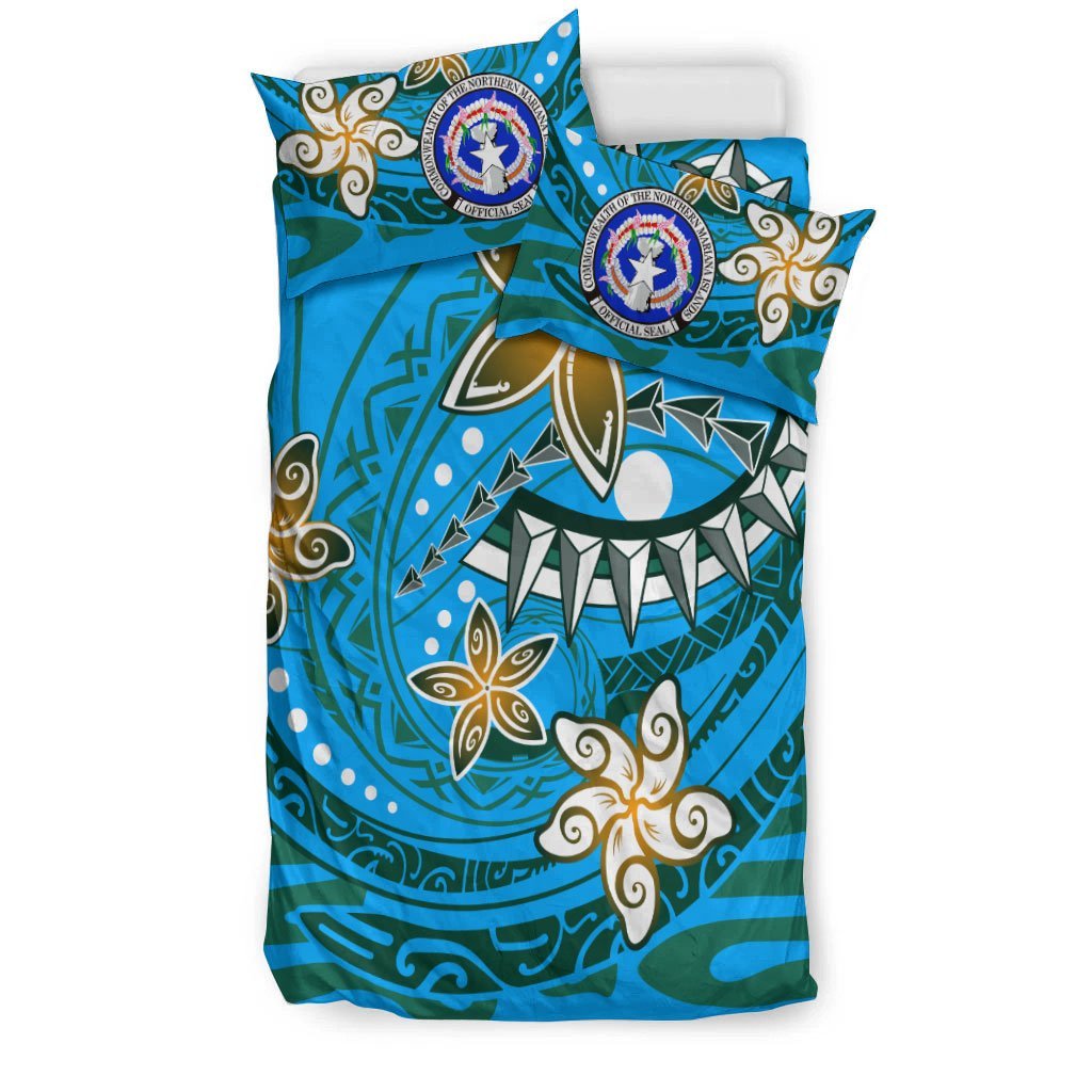 Northern Mariana Bedding Set - Spring Style Blue Color - Vibe Hoodie Shop