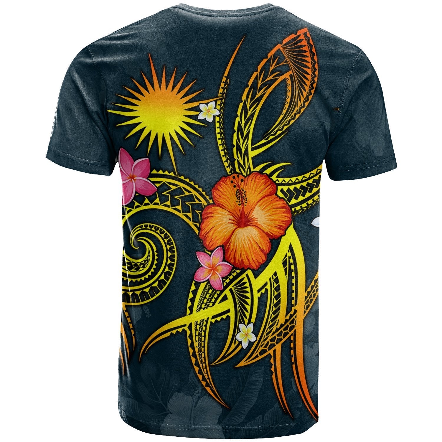 Marshall Islands Polynesian T shirt - Legend of Marshall Islands (Blue) - Vibe Hoodie Shop