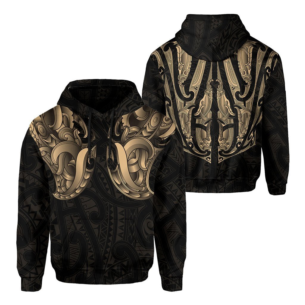 Maori Ta Moko Hoodie New Zealand Gold - Vibe Hoodie Shop