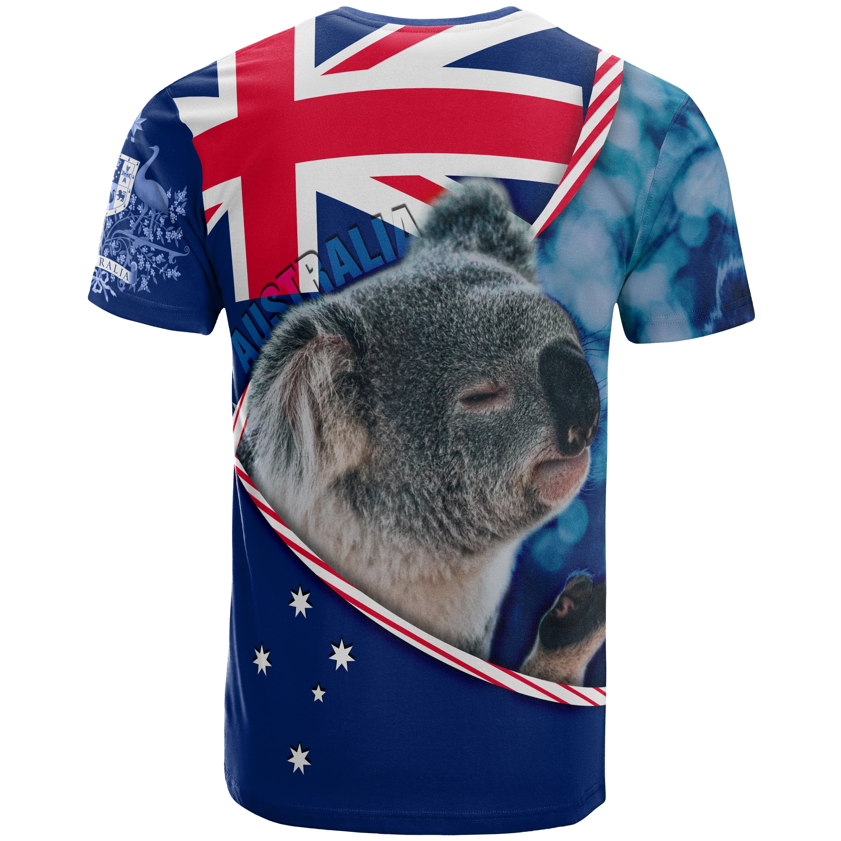 T shirt - Australia Flag and Coat Of Arms Shirts Koala 3D - Vibe Hoodie Shop