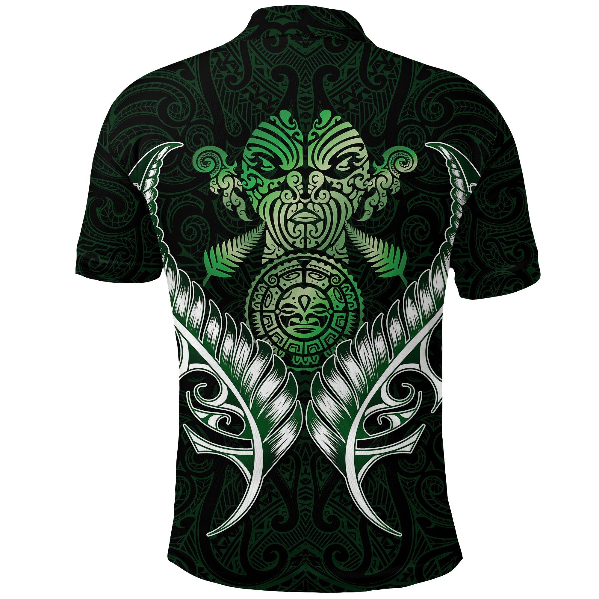 New Zealand Silver Fern Polo Shirt Green - - Vibe Hoodie Shop