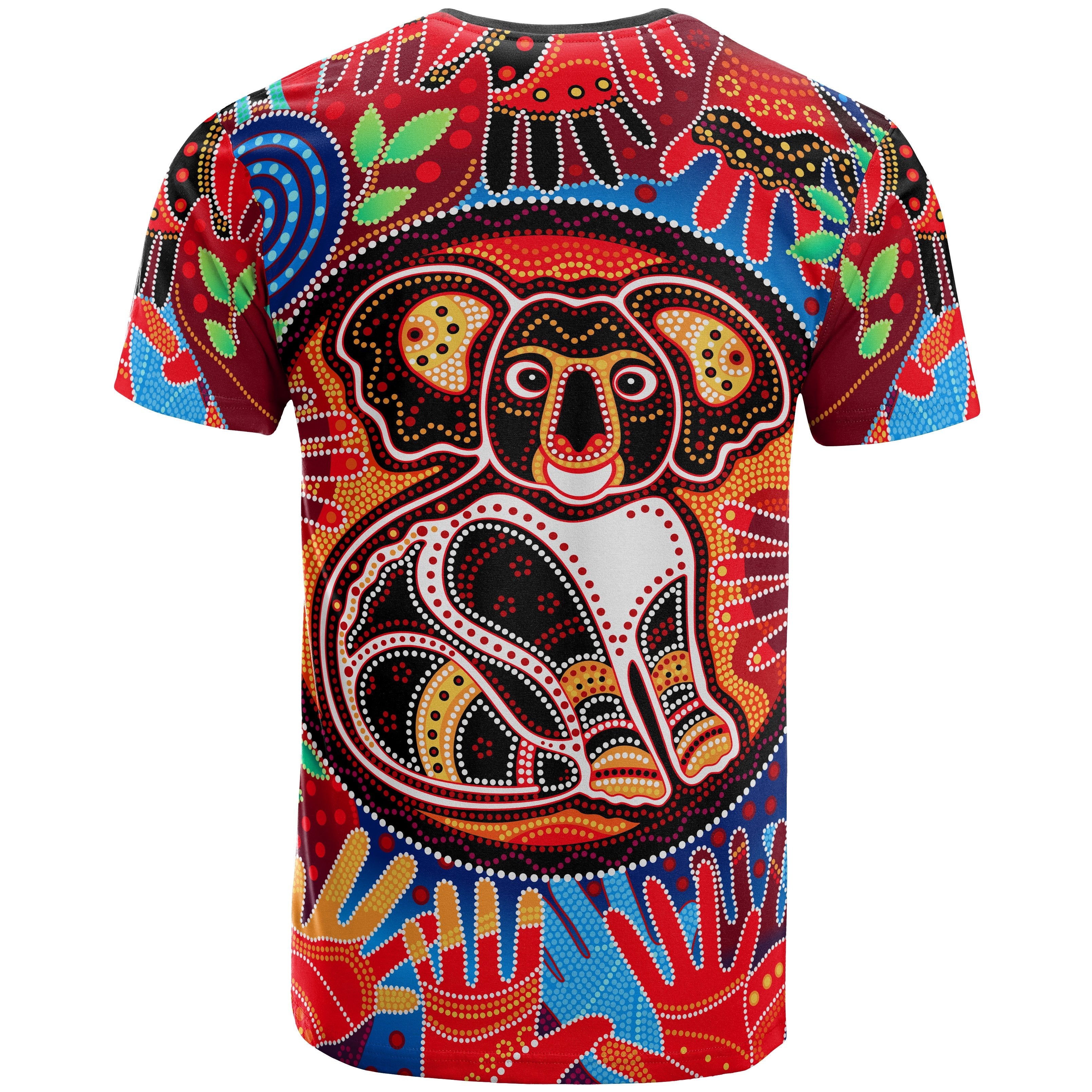 Aboriginal T shirt, Koala and Hand Art Dot Painting T shirt - Vibe Hoodie Shop