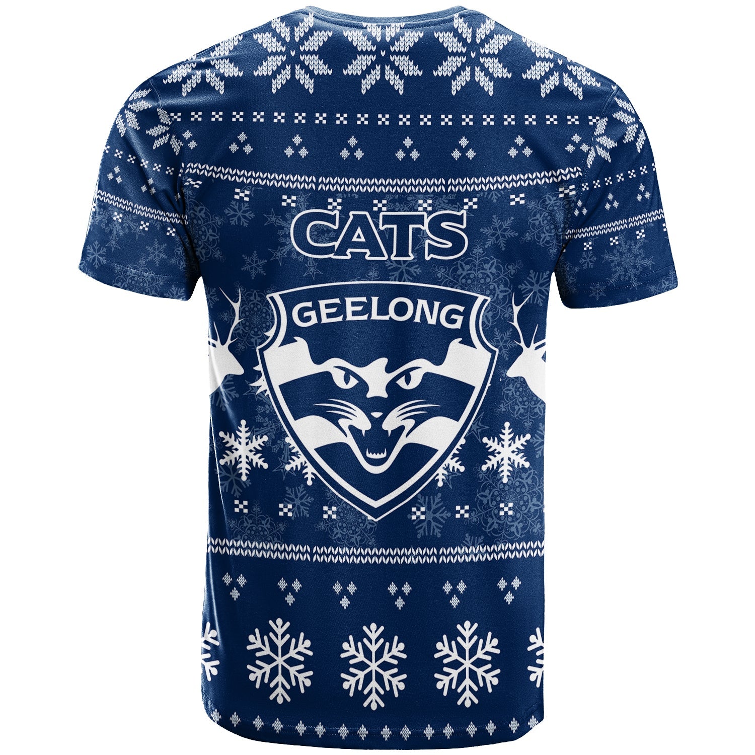 Geelong Cats T shirt - Christmas Ugly Style - - Vibe Hoodie Shop