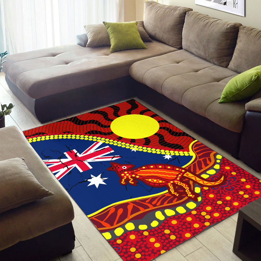 Australia Day Indigenous Art Area Rug - - Vibe Hoodie Shop